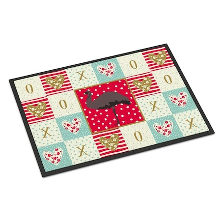 Carolines Treasures 18 x 27 in. Emu Love Indoor or Outdoor Mat CK5349MAT